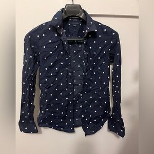 Tommy Hilfiger Navy Polka Dot Button-Up Shirt